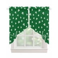 thumbnail image 1 of Lucky Shamrock Swag Valances for Windows, St. Patrick's Day Irish Clover Green Rod Pocket Sheer Valances for Small Windows, Swag Toppers Light Filtering for Kitchen Living Room 2 Panels 28''x36'', 1 of 6