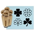 thumbnail image 1 of Lucky Shamrock Three Four Leaf Clover Rubber Stamp Set for Scrapbooking Crafting Stamping - Mini 1/2 Inch, 1 of 7