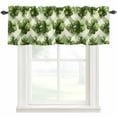 thumbnail image 1 of Lucky Shamrock Valances for Windows Green Plaid Rod Pocket Curtain Valance Window Treatment Short Curtains for Kitchen Living Room, 58"x16", 1 of 9