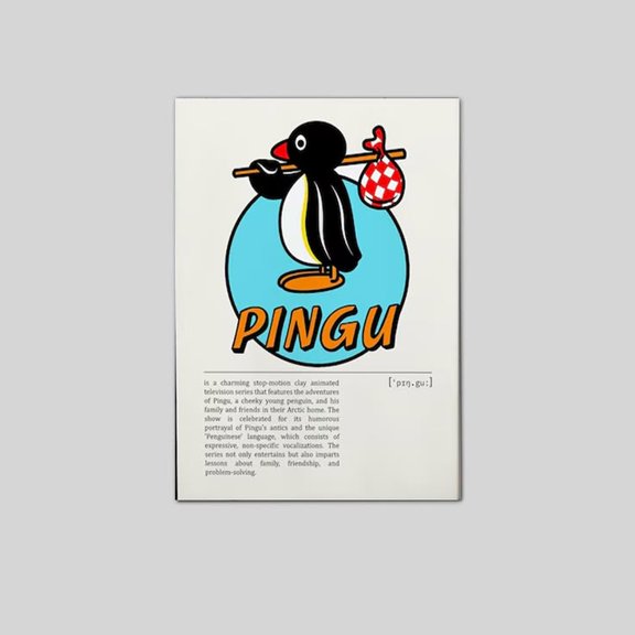 Lucky Shop Retro Pingu TV Show Poster Full Size 24''x36'' Goldengate