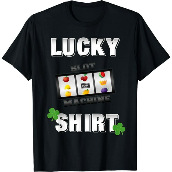 Lucky Slot Machine, Casino Gambling T-Shirt Lights T-Shirt
