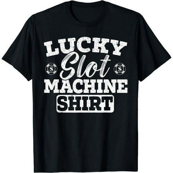 Lucky Slot Machine Shirt Casino Betting Roulette Games Short Sleeve Men's T-shirt