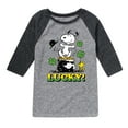thumbnail image 1 of Lucky Snoopy - Toddler And Youth Raglan Graphic T-Shirt, 1 of 6
