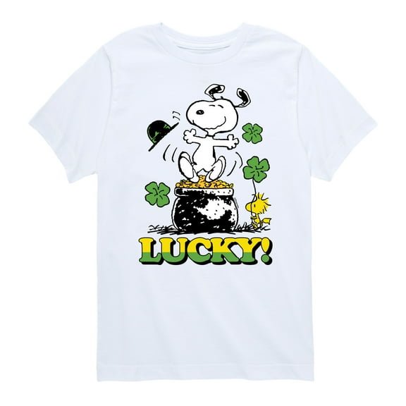 Lucky Snoopy - Toddler And Youth Short Sleeve Graphic T-Shirt
