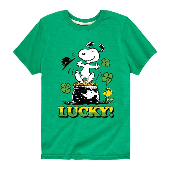 Lucky Snoopy - Toddler And Youth Short Sleeve Graphic T-Shirt