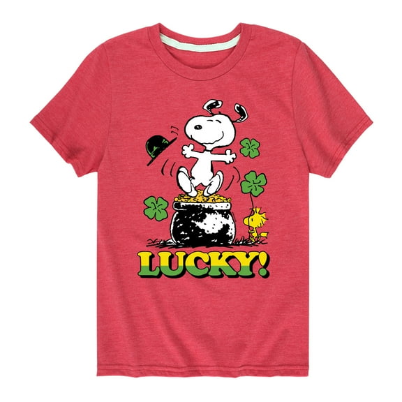 Lucky Snoopy - Toddler And Youth Short Sleeve Graphic T-Shirt