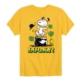 thumbnail image 1 of Lucky Snoopy - Toddler And Youth Short Sleeve Graphic T-Shirt, 1 of 6