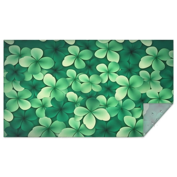 Lucky St Patrick's Day Tablecloth Water Resistant Polyester Fabric Table Cloth for Kitchen Dining Holiday Dinner Stain-Resistant Table Covers Rectangle 60x102 Inch Washable Tabletop Cover