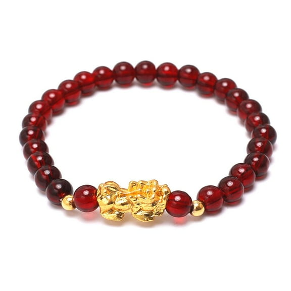 Lucky Stone Bead Bracelet Wristband Rich Auspicious Feng Shui Braceletk