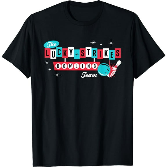 Lucky Strikes Bowling Team - Retro Men Women T-Shirt