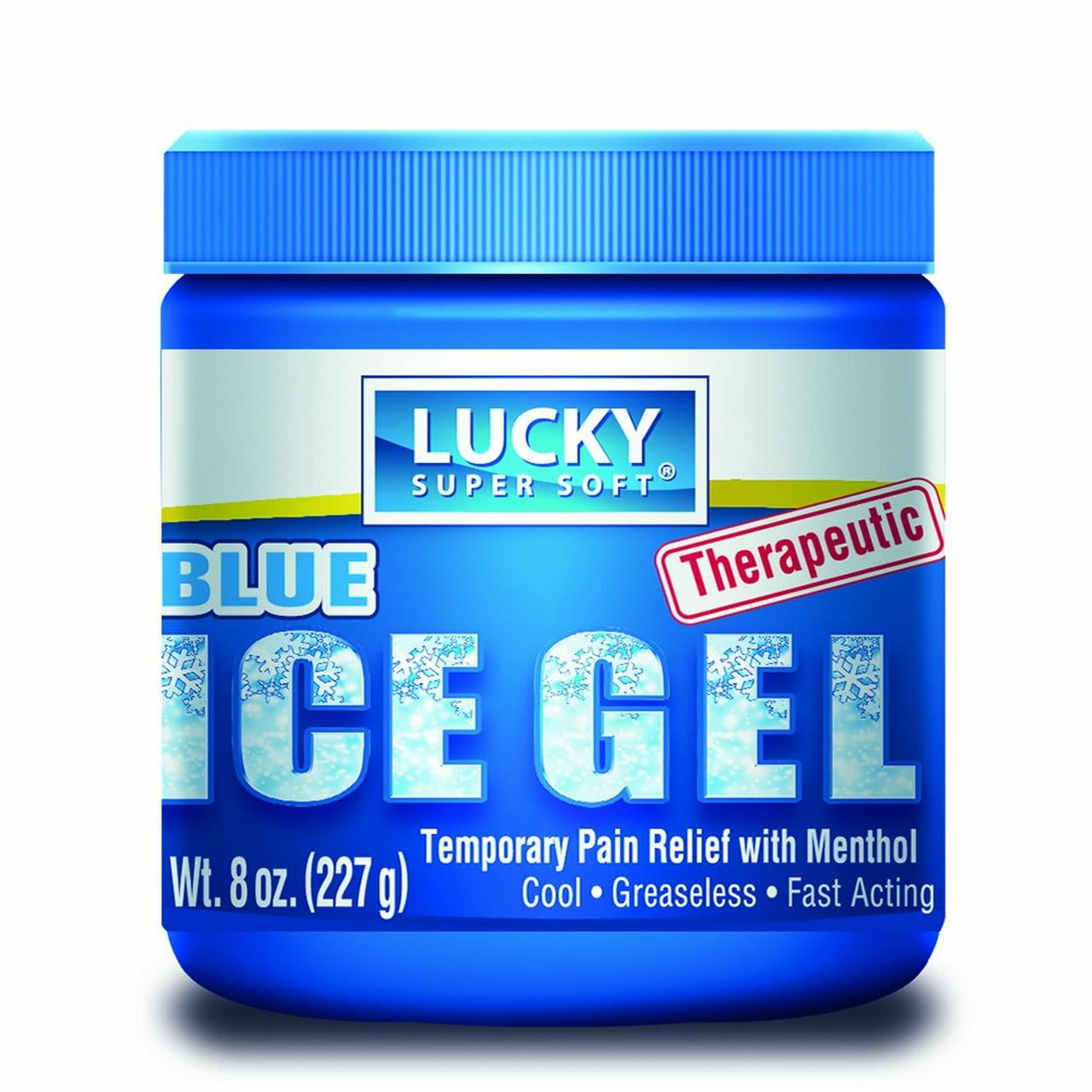 Lucky Super Soft Analgesics, Blue Ice Gel, 8 Oz