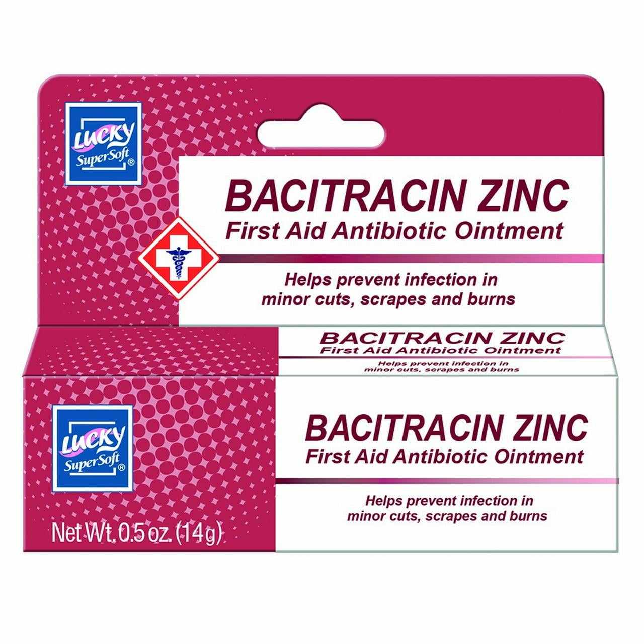 Lucky Super Soft Bacitracin Zinc First Aid Antibiotic Ointment. For
