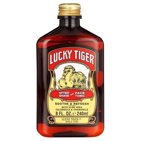 Lucky Tiger Organic Aftershave And Face Tonic, 8 Oz