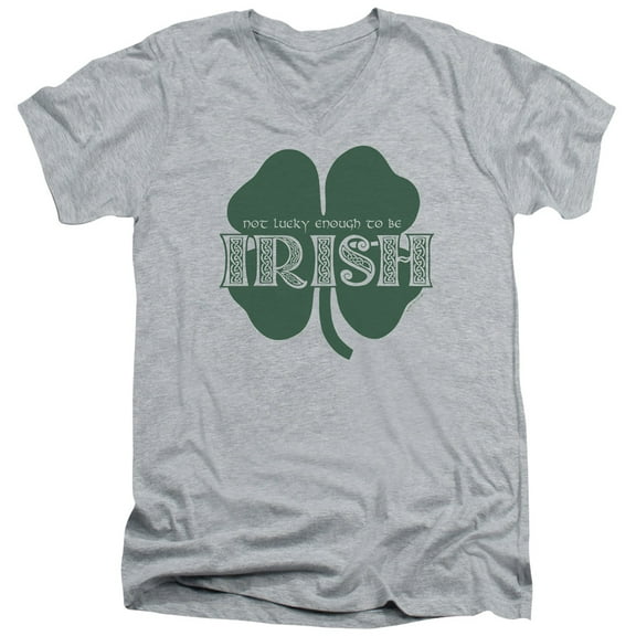 - Lucky To Be Irish - Slim Fit V Neck Shirt - Large