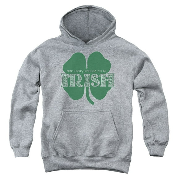 - Lucky To Be Irish - Youth Hooded Sweatshirt - Large