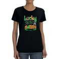thumbnail image 1 of Lucky To Be Mommy Shaped T-Shirt Women -Image by Shutterstock, Female Medium, 1 of 4