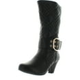 thumbnail image 1 of Lucky Top Cookie-1K Children Girl's Quilted Buckle Mid Heel Knee High Riding Boots, 1 of 4