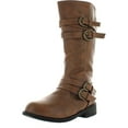 thumbnail image 1 of Lucky Top Fay-42K Children Girl's Classical Block Heel Buckle Knee High Riding Boots, 1 of 4