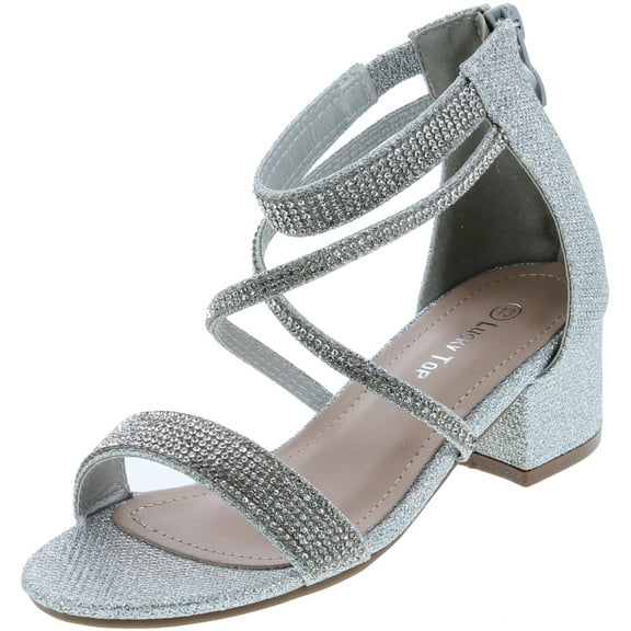 Lucky Top Girls Dress Sandal Low Heel Ankle Strap