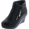 thumbnail image 1 of Lucky Top Stella-6K Children Girl's Platform Wedge Heel Fold Over Ankle Booties, 1 of 7