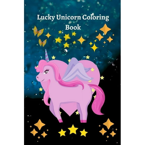 Lucky Unicorn Coloring Book: Coloring Book for Elementary/Primary Children (Paperback)