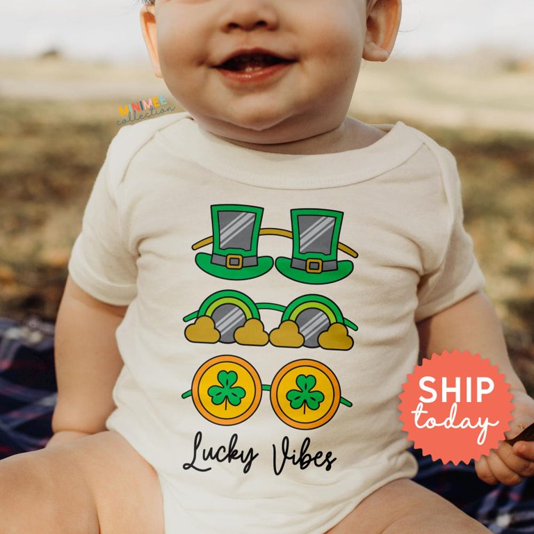 Lucky Vibes Patrick'S Day Baby Bodysuit, Irish Baby Outfit