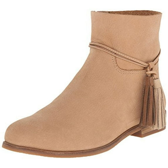Lucky Women's Gloriana Boot suede Flat Low Cut Tassel Ankle Bootie (Bisque, 7.5)