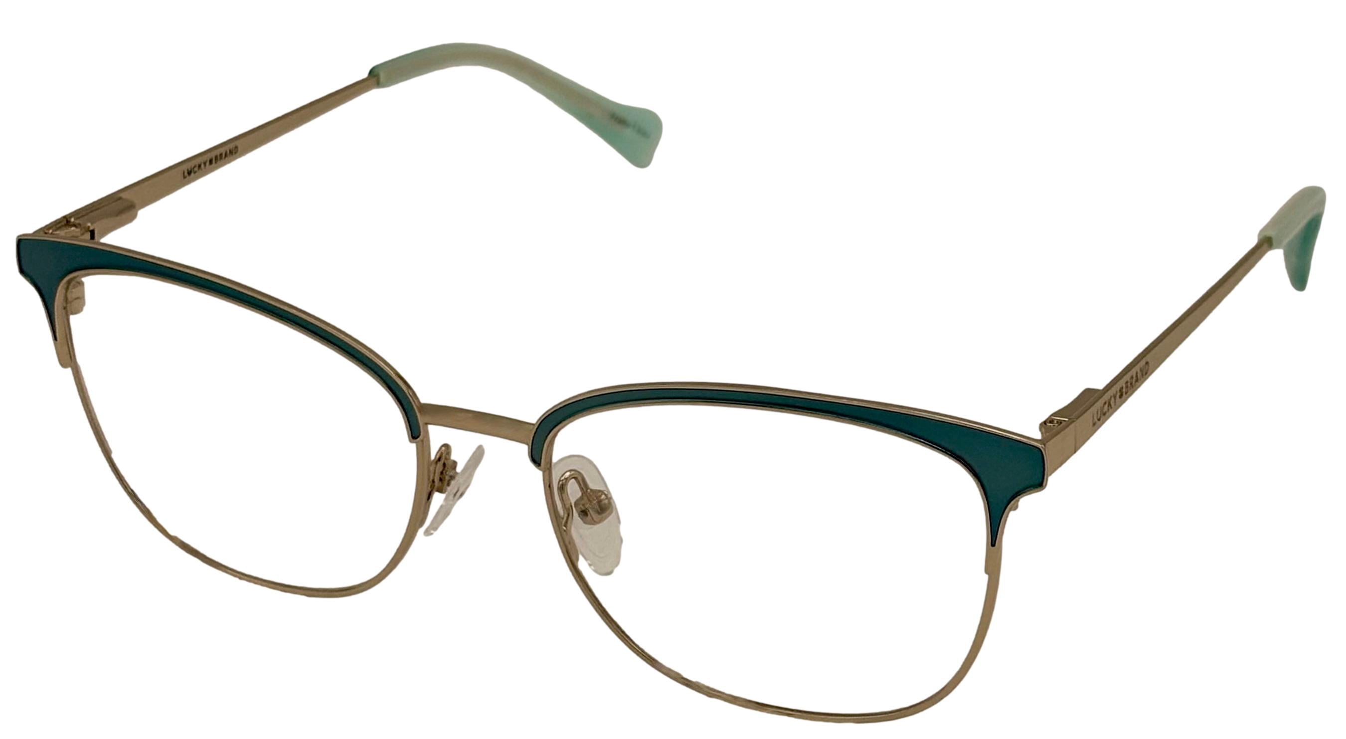 LUCKY BRAND D227 Eyeglasses Eye Glasses 0TOT TORT-TEAL Authentic New 53mm Women Data Daze Blue Light Glasses - Crystal Teal & Black Tortoise  main image 2