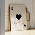 thumbnail image 1 of Lucky You Ace of Hearts Preppy Y2K Wall Poster, Unframed Canvas 8x10in, 1 of 4