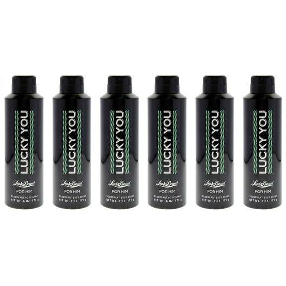 Lucky You Men's Cologne Fragrance Spray, Day-Night Casual Scent Bamboo 6 oz 6pk