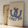 thumbnail image 1 of Lucky You Vintage Horseshoe Art, Western Typography Print For Dorm, Farmhouse And Retro Decor UNFRAMED PAPER POSTER, Home Decor, Vintage Gift, Living Room Dercor, 1 of 3