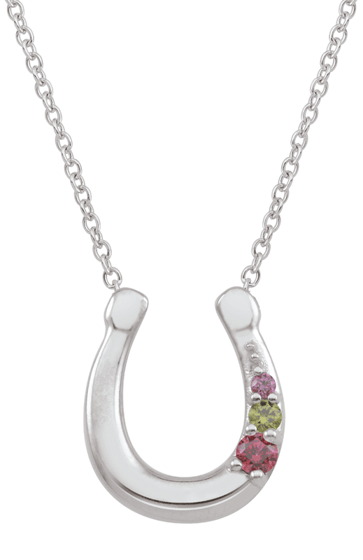 Lucky Horseshoe Necklace Personalized by Jewlster