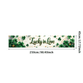 thumbnail image 1 of Lucky in Love St Patrick's Day Green Shamrock Design Backdrop Wedding Decor Event Party Banner Background Valentine's Day, 1 of 7