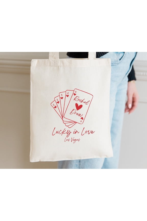 Lucky in Love Tote Bag Destination Wedding Welcome Totes Las Vegas Welcome Tote Vegas Bach