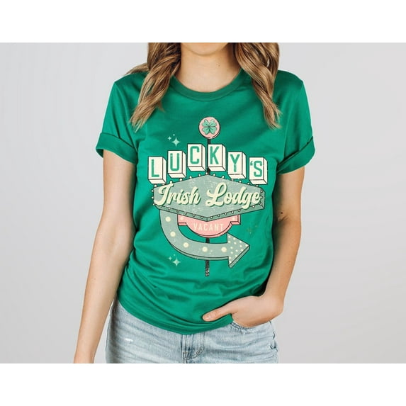 Lucky's Irish Lodge Shirt, St. Patrick's Day Shirt, St Patricks Day T-shirt, Retro Lucky Shirt, Women's St Patrick's Shirt, Trendy Patricks Sweatshirt All Size S-5XL