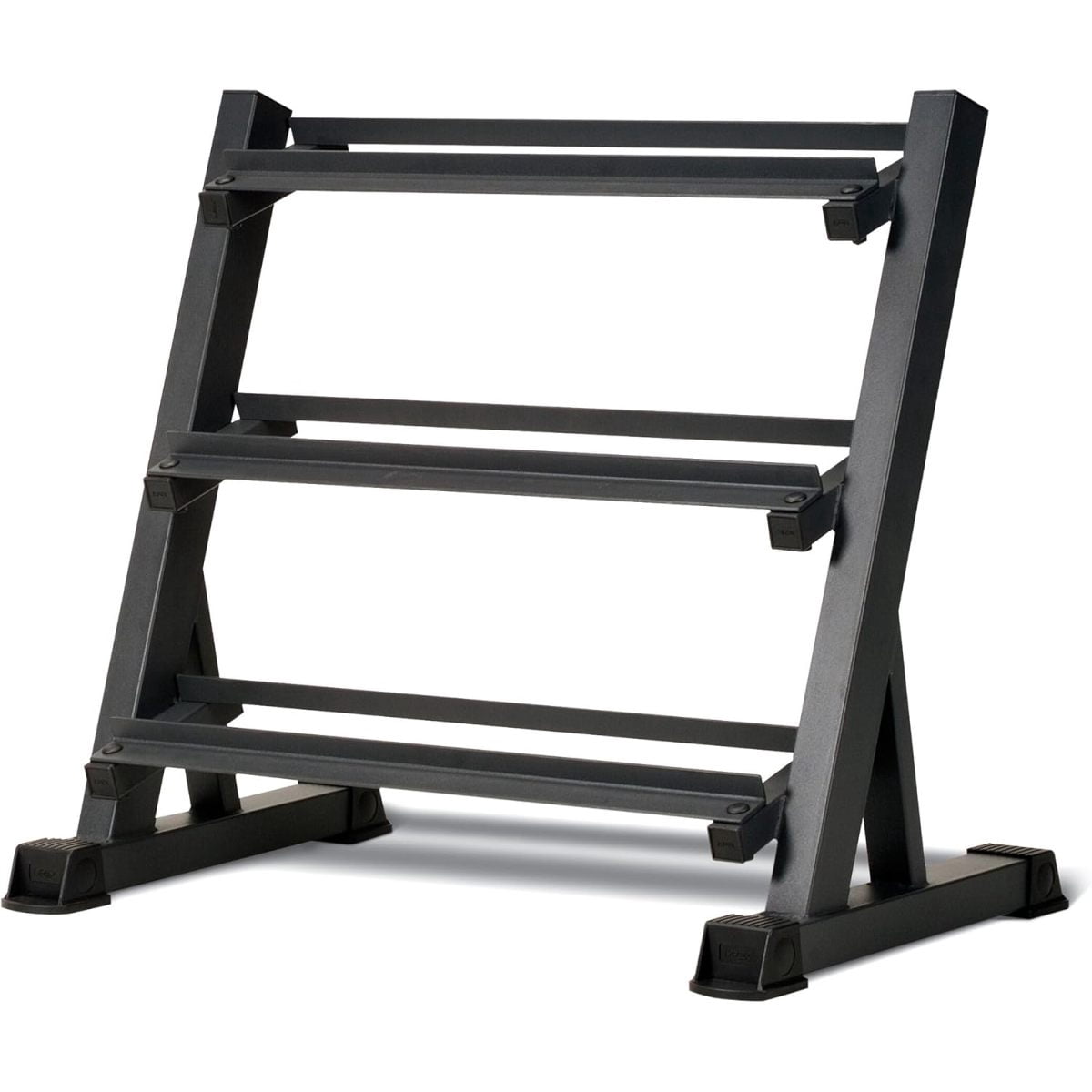 LuckyNote 1100LB Capacity Adjustable 3-Tier Dumbbell Rack for Home Gyms, 36-Inch Base Model Storage Stand – Black