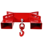LuckyNote 6600 lbs Forklift Mobile Crane Attachment, Heavy Duty Fork Lifting Hoist with Safety Hook & Dual T Bolts, Red