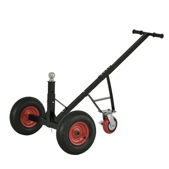 LuckyNote 800 lbs TriWheel Trailer Dolly, Adjustable Height 1825 with 2 Hitch Ball, Heavy Duty Trailer Mover for RV Boat, Black