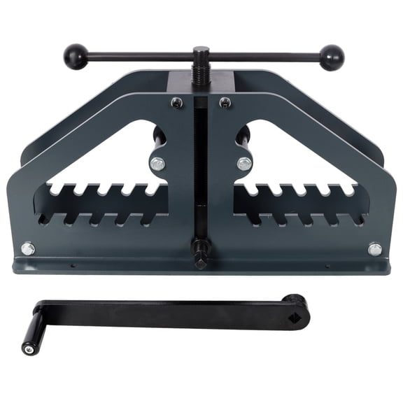 LuckyNote Tube Roller Bender, Manual Pipe Bending Machine, Heavy Duty Carbon Steel, Dies Not Included, Gray