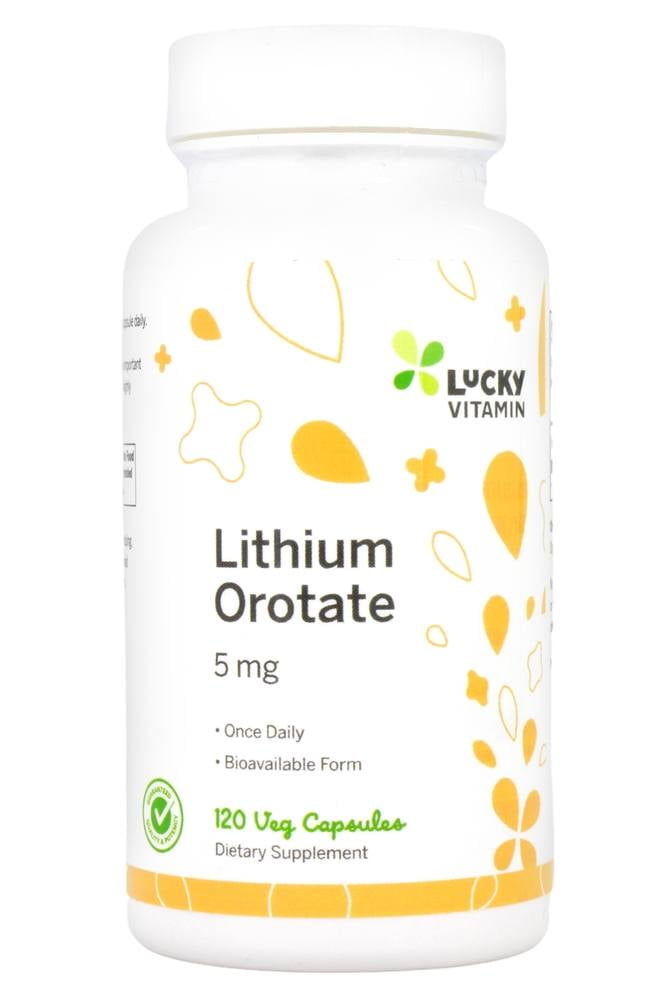 LuckyVitamin Lithium Orotate 5 mg. 120 Capsules