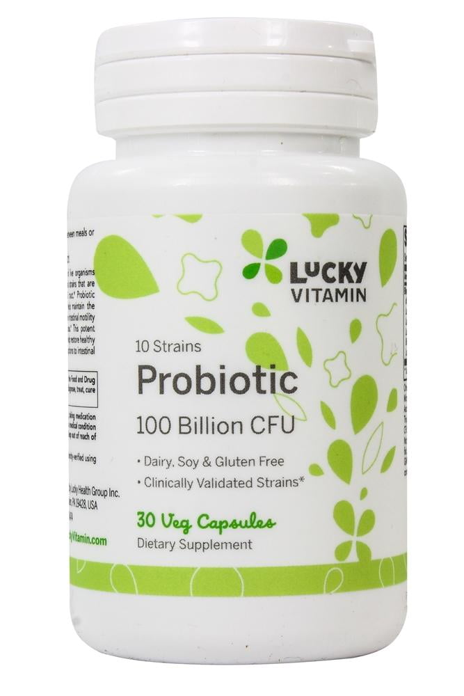 LuckyVitamin Probiotic ShelfStable 10 Strains 100 Billion CFU 30