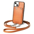 thumbnail image 1 of Luckycoin Brown Handmade Genuine Leather Crossbody Case for iPhone 14 Plus Case 6.7-Inch,with Strap and Flip Wallet Card Holder,Shockproof Durable Scratch Protective, 1 of 6