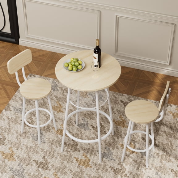 Luckynote Bar table, equipped with 2 bar stools , with backrest and partition
