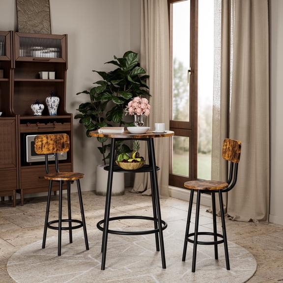 Luckynote Bar table, equipped with 2 bar stools , with backrest and partition
