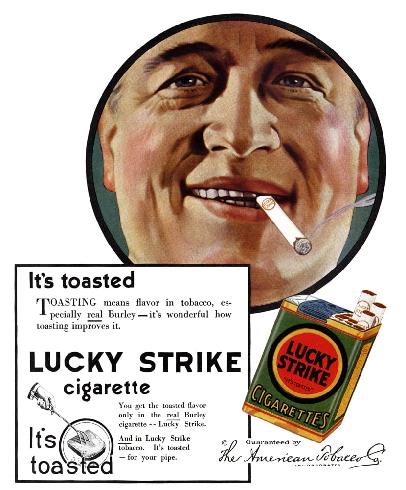 Lucky Strike Cigarette Print Ad, Make it Smooth. Make it Luckies. Print Ad