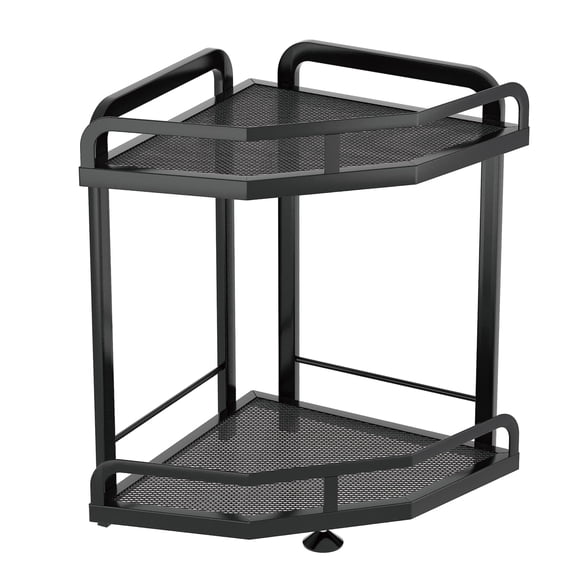 Luckytree Spice Rack Shelf,Kitchen Counter Organizer, Spice Corner Shelf Countertop Organizer,Multifunctional Storage Rack 35cm/13.8"H_2 Tier