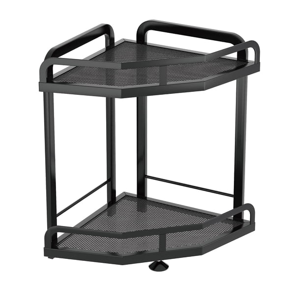 Luckytree Spice Rack Shelf,Kitchen Counter Organizer, Spice Corner Shelf Countertop Organizer,Multifunctional Storage Rack 35cm/13.8"H_2 Tier