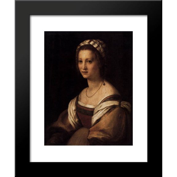 Lucrezia di Baccio del Fede, the Artist's Wife 20x24 Framed Art Print by Andrea del Sarto