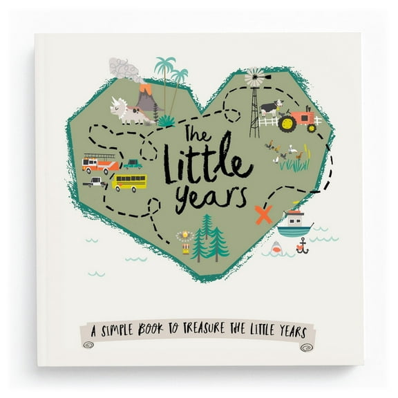 Lucy Darling "The Little Years" Baby Memory Keepsake Book - First 6 Years Toddler Boy with 5 Photo Pages
