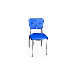 Lucy Diner Chair with 1" Pulled Seat-Color:Royal Blue